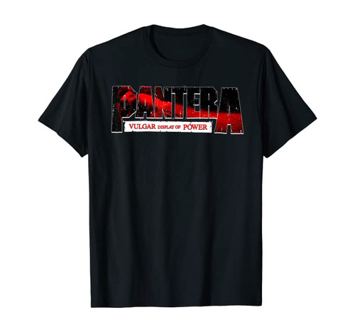 Pantera Official Vulgar Display Of Power Logo Red T-Shirt