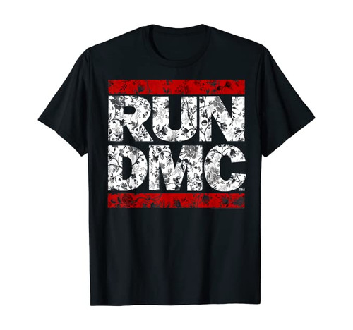 Run DMC Official Floral Red Logo T-Shirt