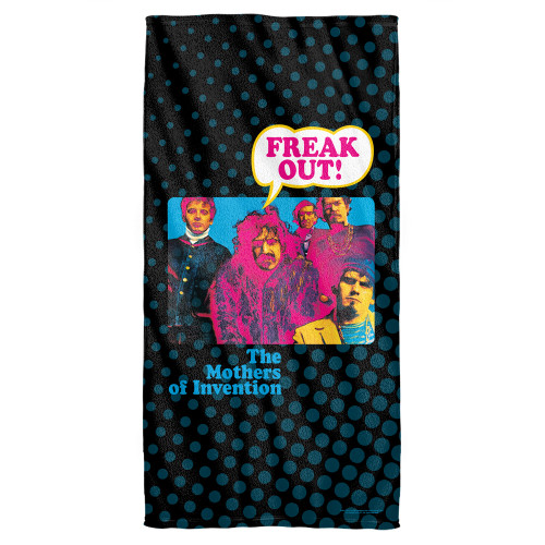 Frank Zappa Freak Out Cotton Front Poly Back Beach Towel-30x60