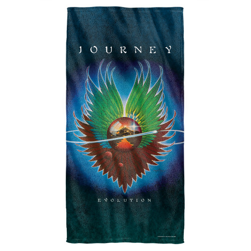 Journey Evolution Cotton Front Poly Back Beach Towel White 30x60