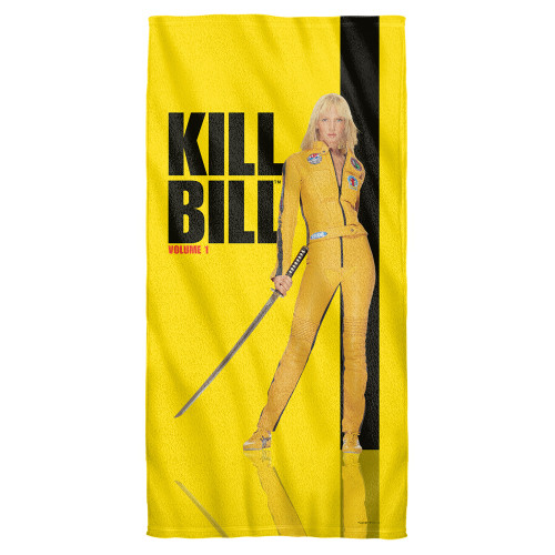 Kill Bill Vol 1 Poster Cotton Front Poly Back Beach Towel White 30x60