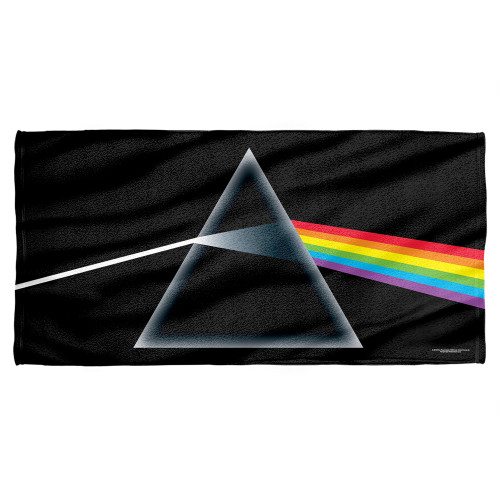 Pink Floyd Dark Side Of The Moon Cotton Front Poly Back Beach Towel-30x60