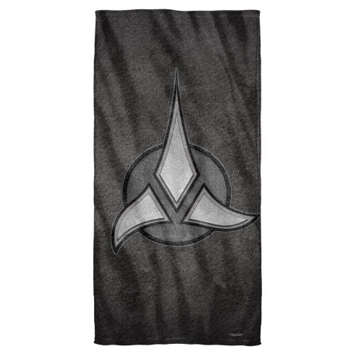 Star Trek Klingon Empire Cotton Front Poly Back Beach Towel White 30x60