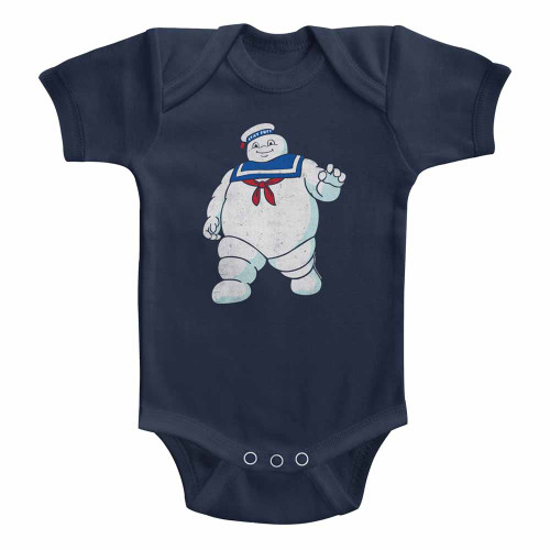 The Real Ghostbusters Mr Stay Puft Navy Infant Baby Onesie Clearance