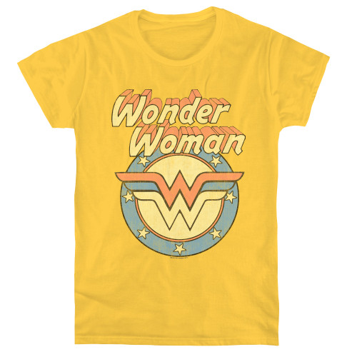 Wonder Woman Faded Wonder Women's Original T-Shirt Banana Clearance