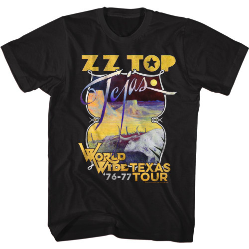 ZZ Top Tejas Tour Black Adult Classic T-Shirt