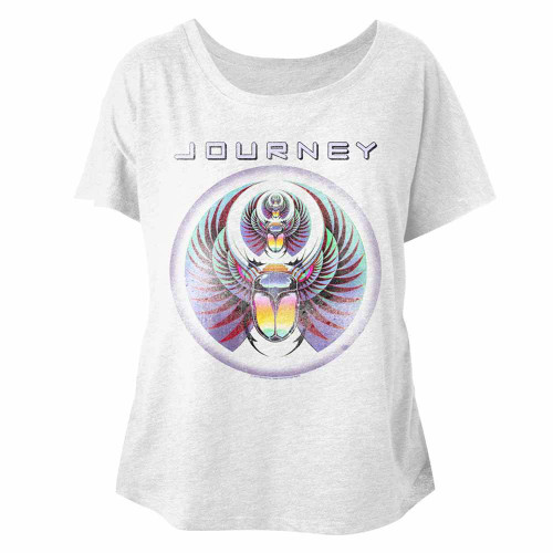 Journey White Heather Junior Women's Dolman T-Shirt Clearance