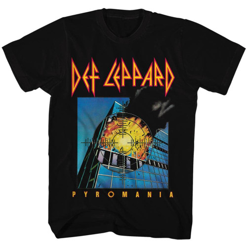 Def Leppard Pyromania Boxed Black Adult T-Shirt Clearance