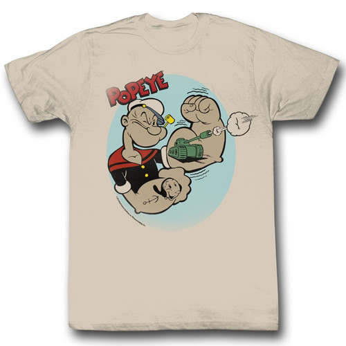 Popeye Tattoos Natural Adult T-Shirt Clearance