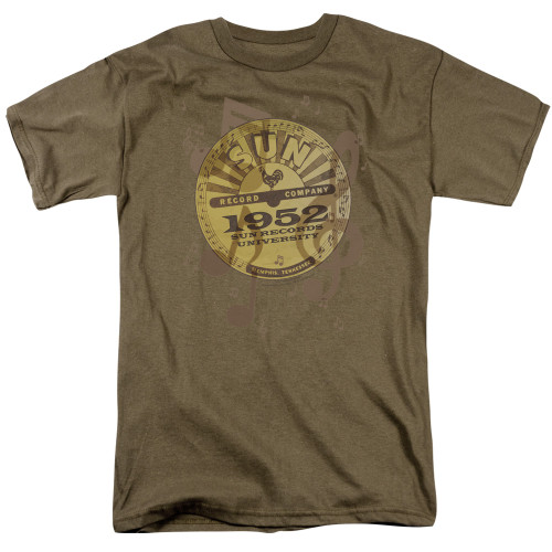 Sun Records Logo Music S/S Adult 18/1 T-Shirt Safari Green Clearance
