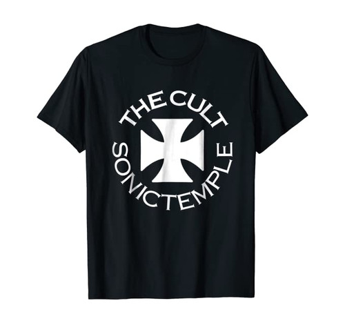 The Cult Sonic Temple Iron Cross Black Official T-Shirt