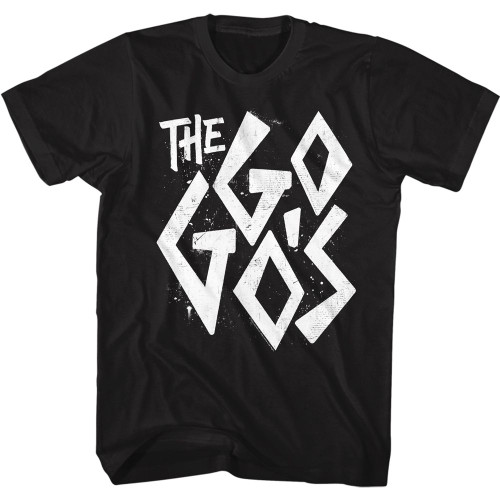 The Go-Go's Distressed Logo Black Adult T-Shirt
