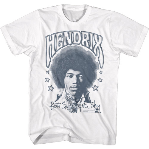 Jimi Hendrix Sides Of The Sky White Adult T-Shirt