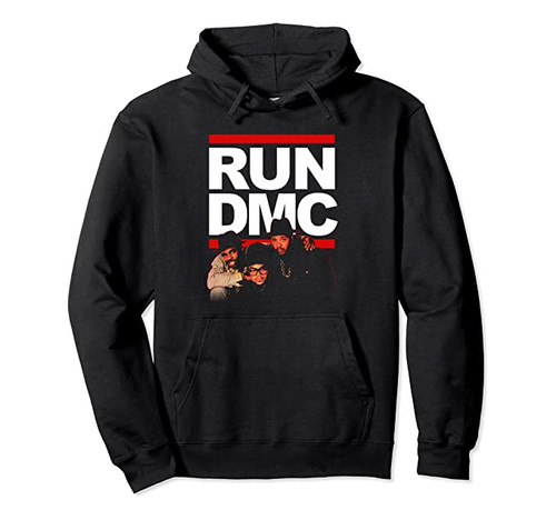 Run DMC Official Red Outline Photo Pullover Hoodie Sweatshirt