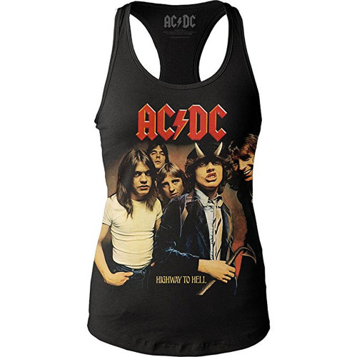 AC/DC Highway To Hell Junior Women's Black Tank Top T-Shirt