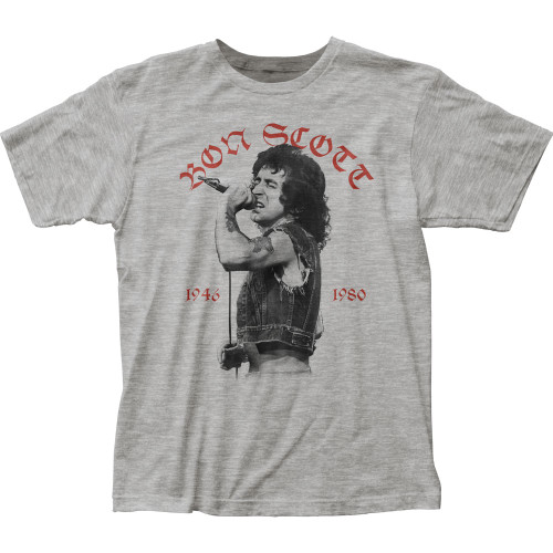 Bon Scott AC/DC 1946-1980 Fitted Jersey T-Shirt