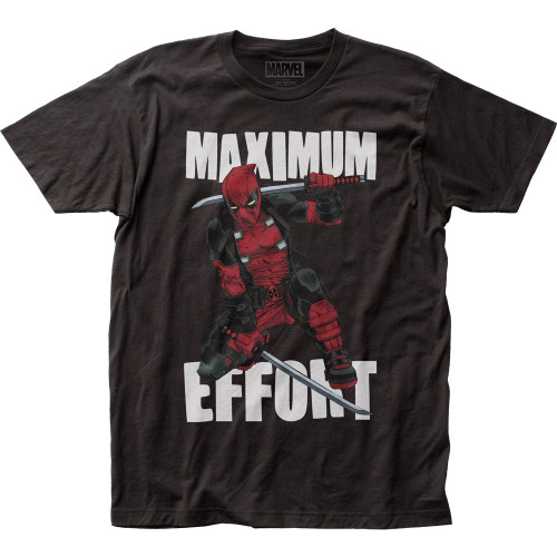 Deadpool Maximum Effort Fitted Jersey T-Shirt