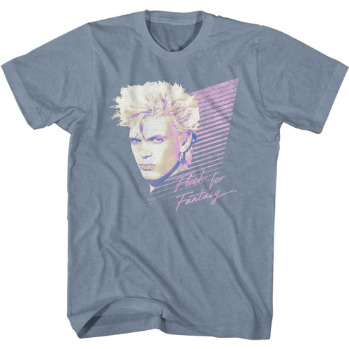 Billy Idol Flesh For Fantasy Indigo Heather Adult T-Shirt
