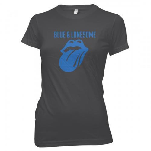 Rolling Stones 72 Logo Blue And Lonesome Junior Women's T-Shirt