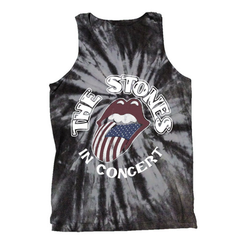 Rolling Stones The Stones In Concert Tie Dye Tank Top T-Shirt