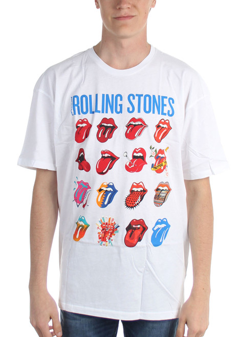 Rolling Stones Evolution Blue And Lonesome White T-Shirt