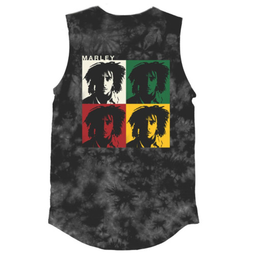 Bob Marley Faces Tie Dye Women's Tank Top
