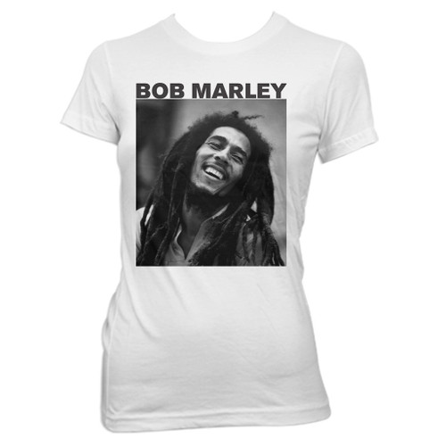 Bob Marley B&W Smile Junior Women's T-Shirt