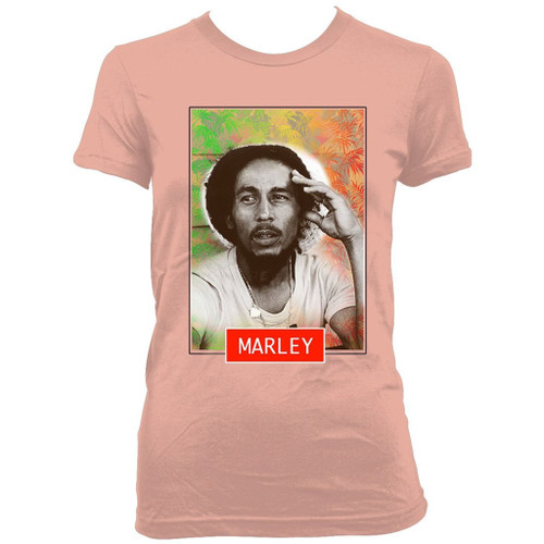 Bob Marley Floral Stare Junior Women's T-Shirt