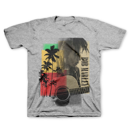 Bob Marley Palm Tree Guitar Youth T-Shirt