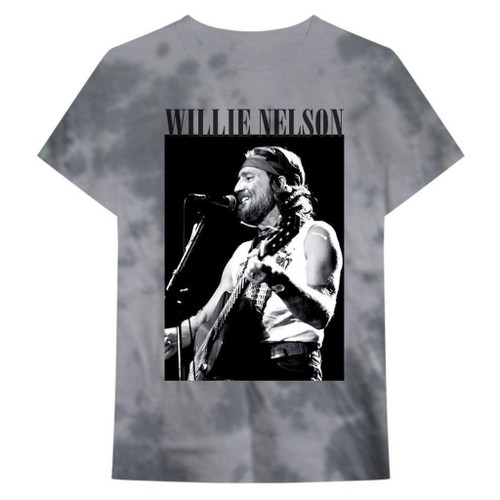 Willie Nelson Black and White Tie Dye T-Shirt