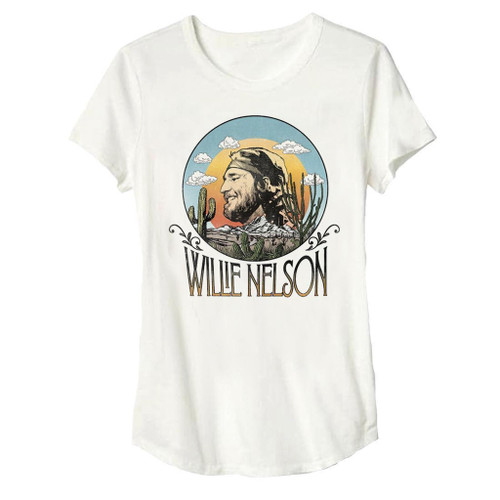 Willie Nelson Sunset Junior Women's T-Shirt