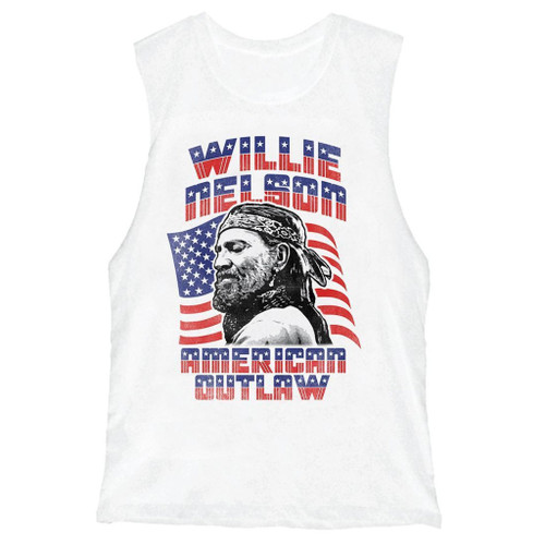 Willie Nelson Outlaw Muscle Tank Top T-Shirt