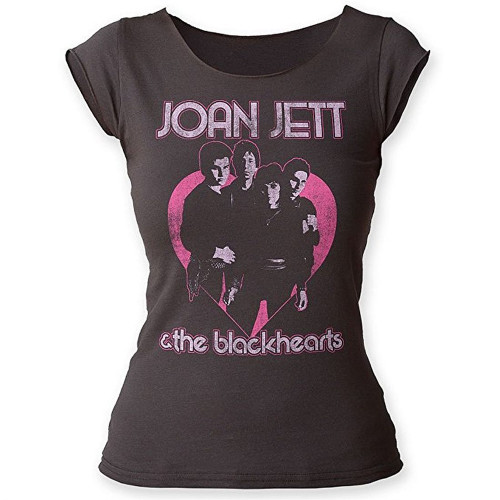 Joan Jett The Blackhearts Junior Women's Cut Black T-Shirt