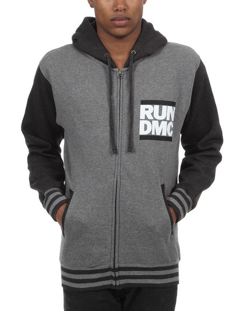 Run DMC Run Logo Varsity Hoodie Sweatshirt