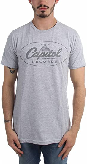 Capitol Records Classic Label Logo Grey T-Shirt