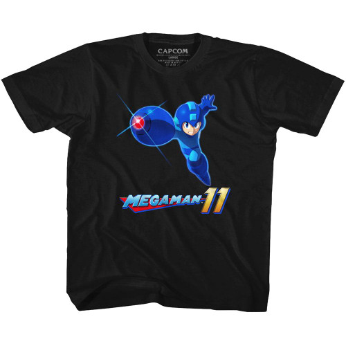 Mega Man Mega 11 Black Youth T-Shirt