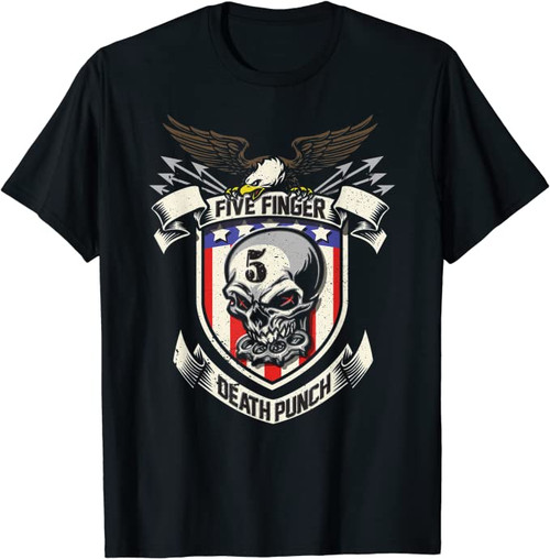 Five Finger Death Punch American Shield T-Shirt
