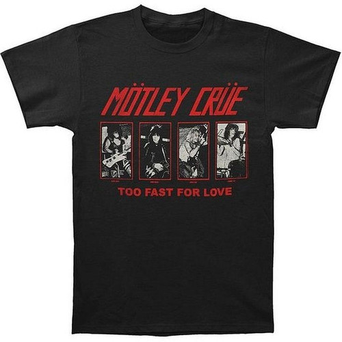 Motley Crue 81 Group Photos Too Fast For Love T-Shirt