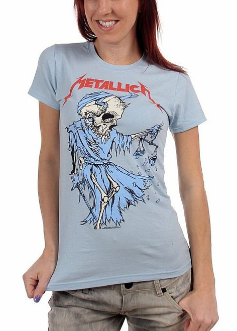 Metallica Dorris Cartoon Reaper Women's Babydoll T-Shirt