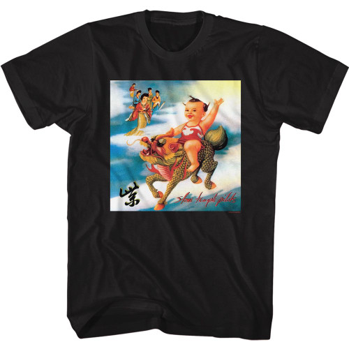 Stone Temple Pilots Baby On Dragon Black Adult T-Shirt