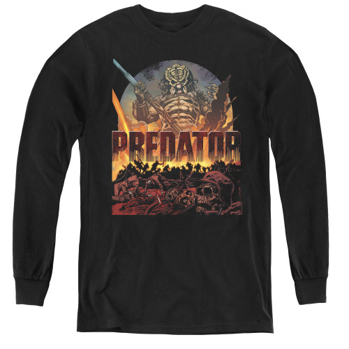 Predator Battle Youth Long Sleeve T-Shirt Black