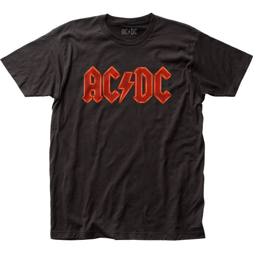 AC/DC Neon Logo Fitted Jersey T-Shirt