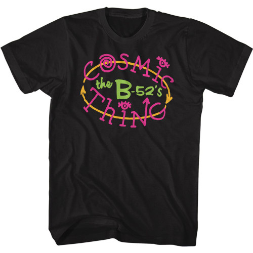 The B-52's Cosmic Thing Black Adult T-Shirt