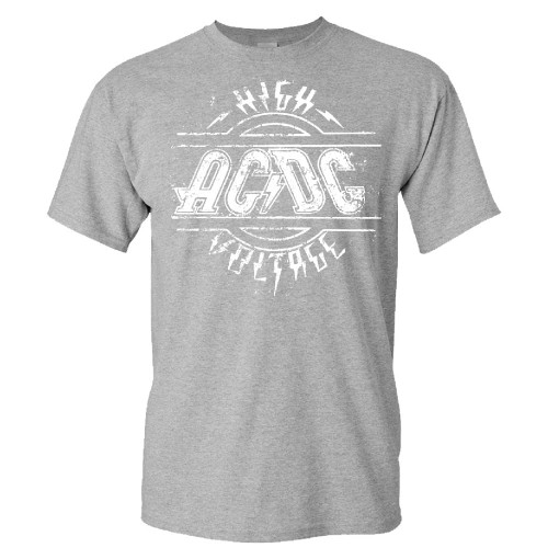 AC/DC High Voltage Sports Gray T-Shirt