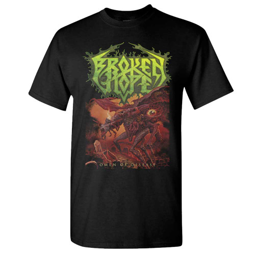 Broken Hope Omen Of Disease Song Titles Back T-Shirt