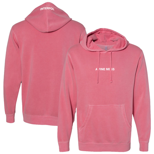 Interpol A Fine Mess Pink Pullover Hoodie Sweatshirt