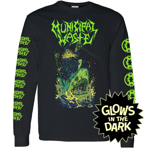 Municipal Waste Glow Shark Long Sleeve T-Shirt