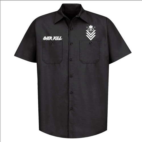 Overkill Logo Badge Skull Work Shirt