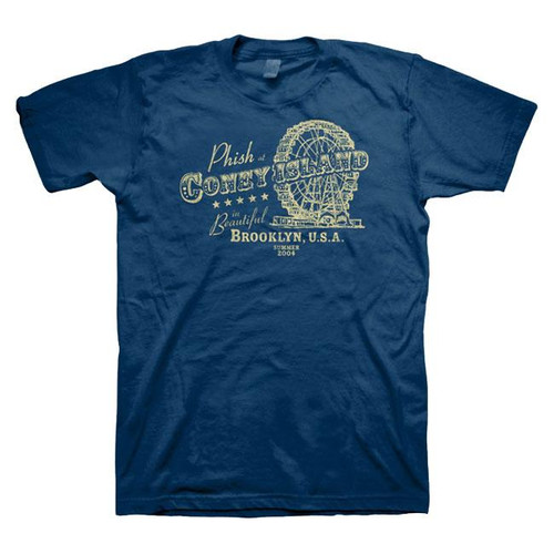 Phish Coney Island Navy Adult T-Shirt