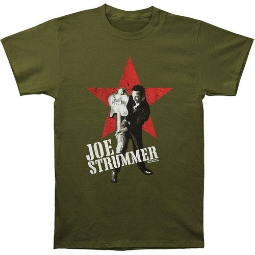 Joe Strummer The Clash Star Army Green T-Shirt